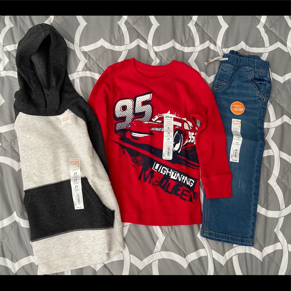 NWT! Jumping Beans 3 Piece Set- Bundle 2T